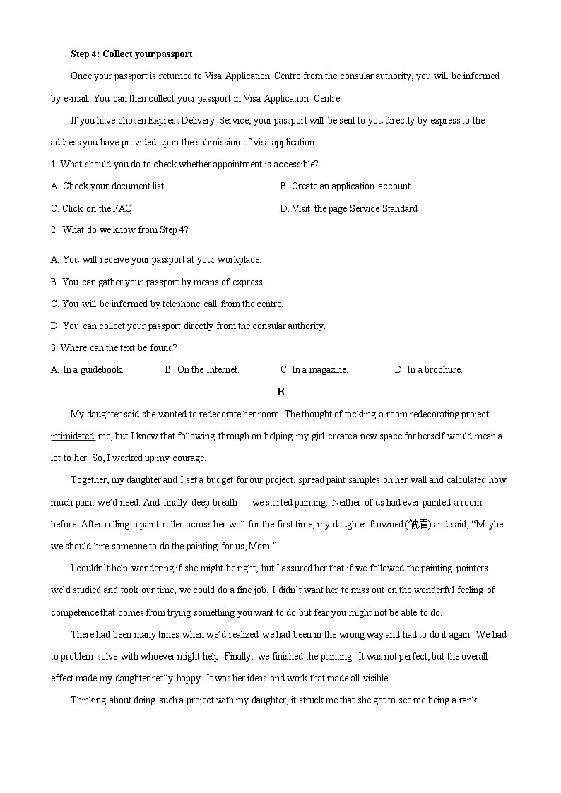 广东省肇庆市德庆县香山中学2023-2024学年高三下学期4月月考英语试题（原卷版）第2页