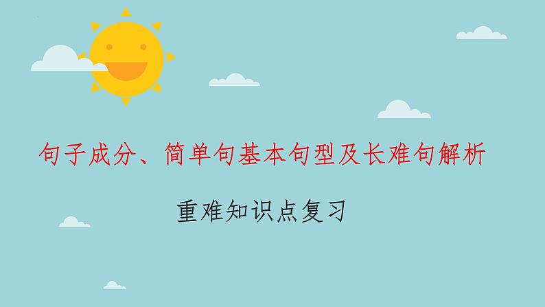 09句子成分、类型及种类(复习卡)-2024年高考英语一轮复习语法能力突破必备(PPT+复习卡+精练题)(通用版) word+ppt01