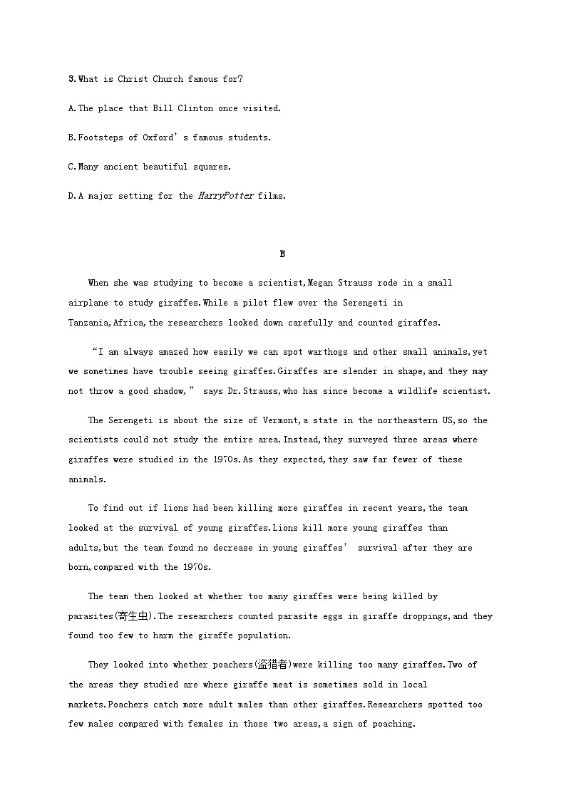 2025届高考英语一轮复习专项练习必修第一册Unit2阅读题组__练速度含答案第3页