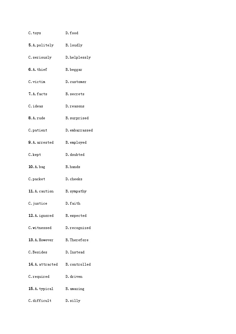 2025届高考英语一轮复习专项练习必修第二册Unit4语言运用题组__求精准含答案02