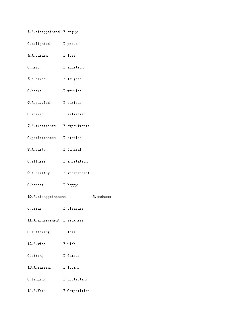 2025届高考英语一轮复习专项练习必修第三册Unit5语言运用题组__求精准含答案第2页