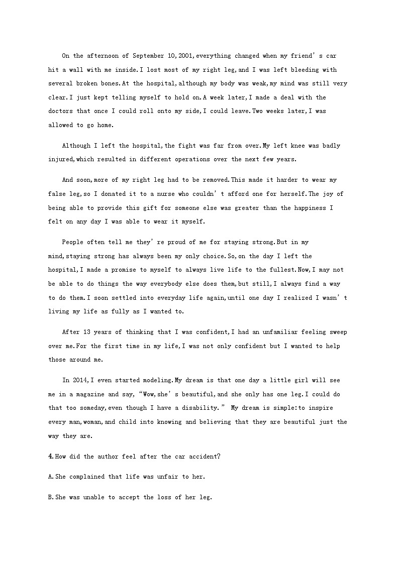 2025届高考英语一轮复习专项练习选择性必修第一册Unit1阅读题组__练速度含答案第3页