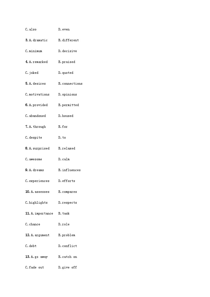 2025届高考英语一轮复习专项练习选择性必修第三册Unit2语言运用题组__求精准含答案第2页