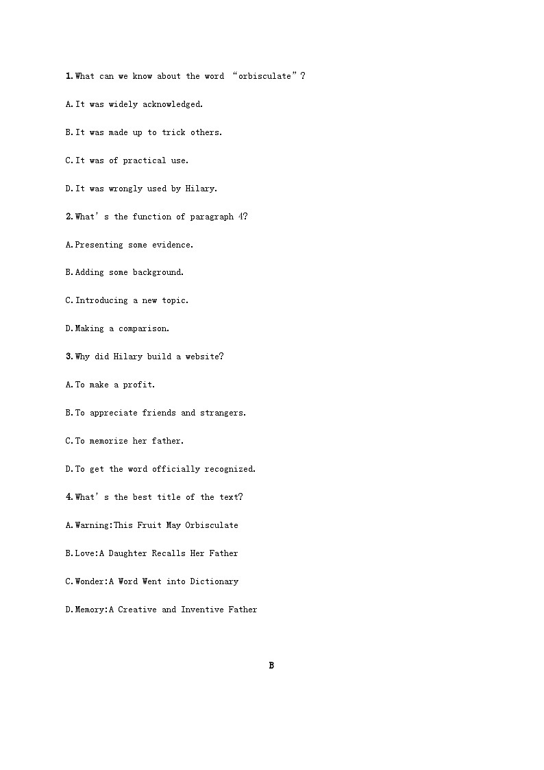 外研版新教材2025届高考英语一轮复习课时练Unit6Atonewithnature必修第一册含答案第2页