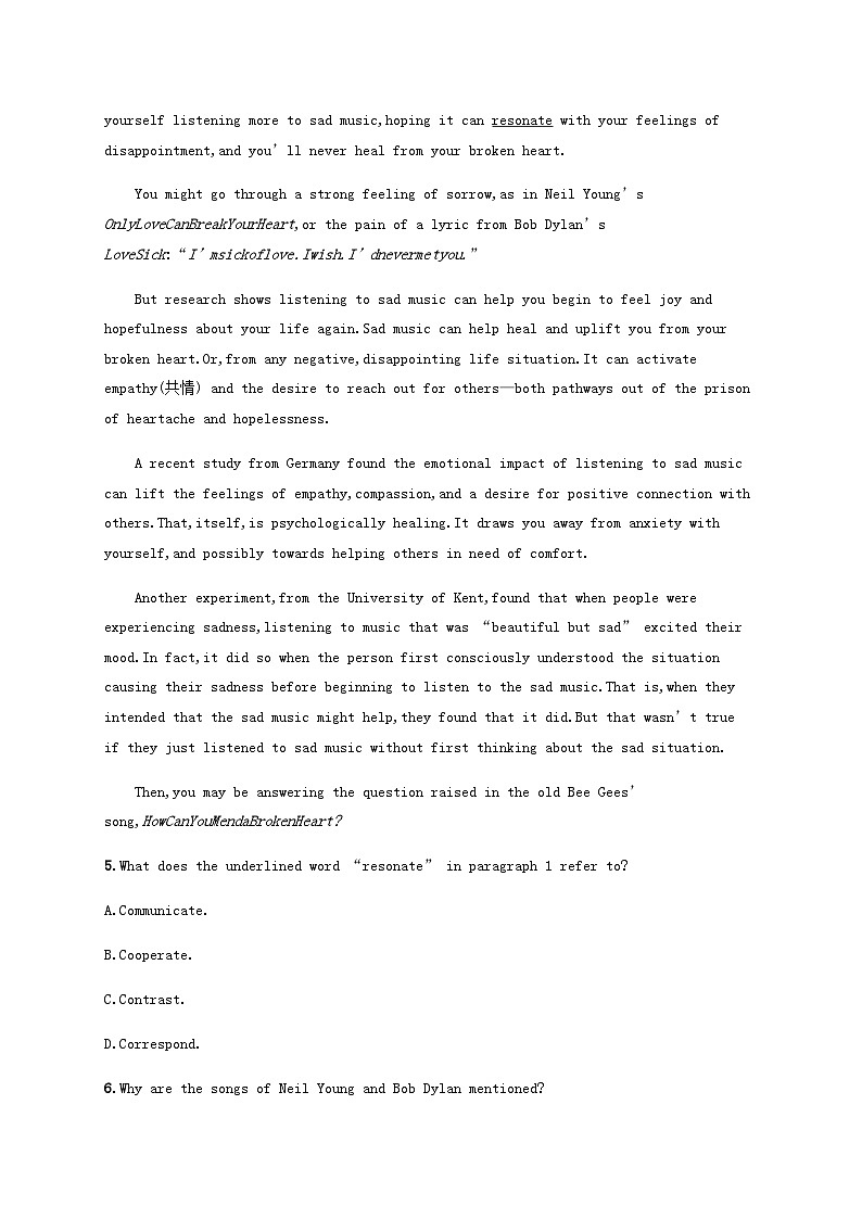 外研版新教材2025届高考英语一轮复习课时练Unit5Ontheroad必修第二册含答案第3页