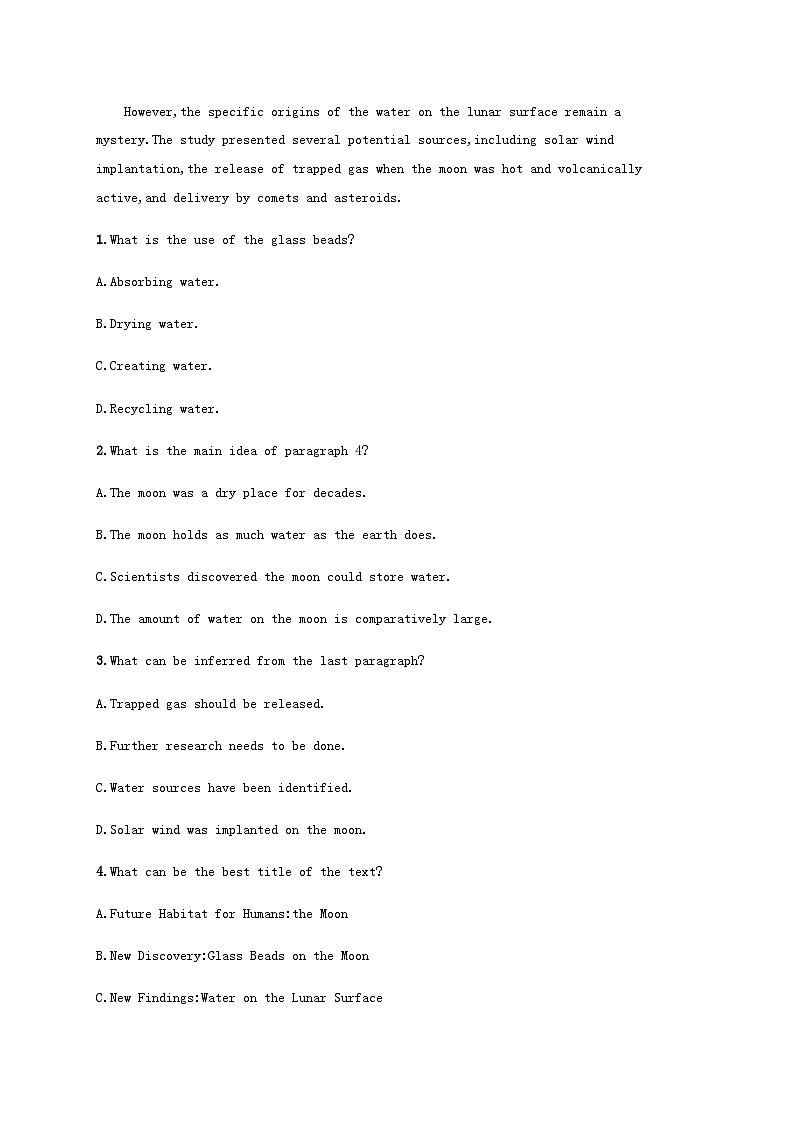 牛津译林版新教材2025届高考英语一轮复习课时练Unit4Exploringliterature1必修第二册含答案第2页