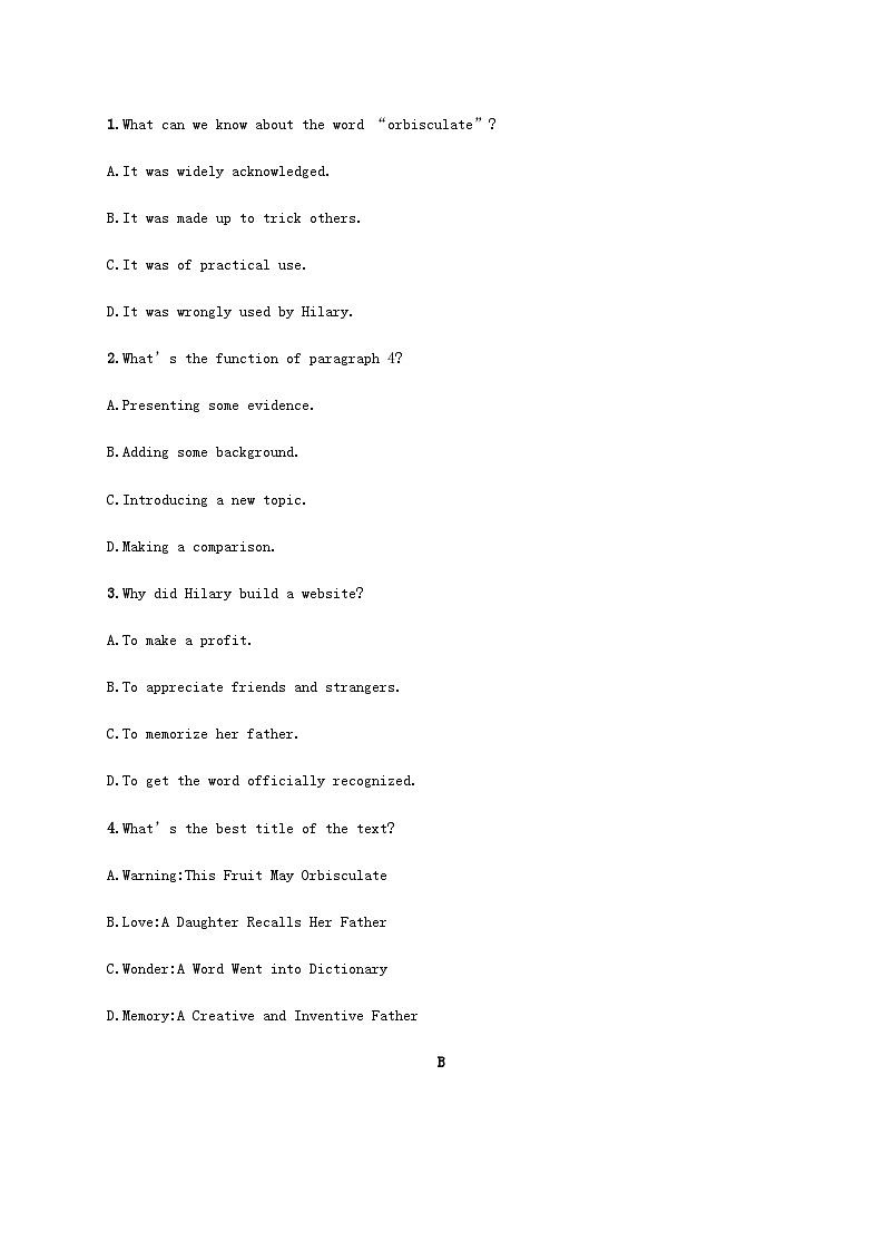 新人教版2025届高考英语一轮复习课时练Unit5LanguagesAroundtheWorld必修第一册含答案第2页