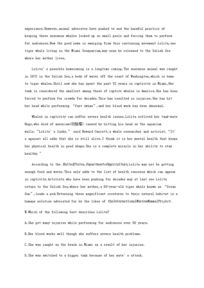 新人教版2025届高考英语一轮复习课时练Unit3EnvironmentalProtection选择性必修第三册含答案03