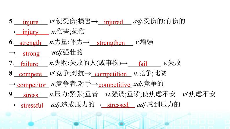 新人教版2025届高考英语一轮复习Unit3SportsandFitness必修第一册课件第7页