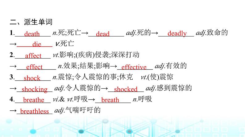 新人教版2025届高考英语一轮复习Unit4NaturalDisasters必修第一册课件第6页