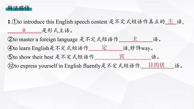 外研版2025届高考英语一轮复习语法突破专题2非谓语动词课件第6页