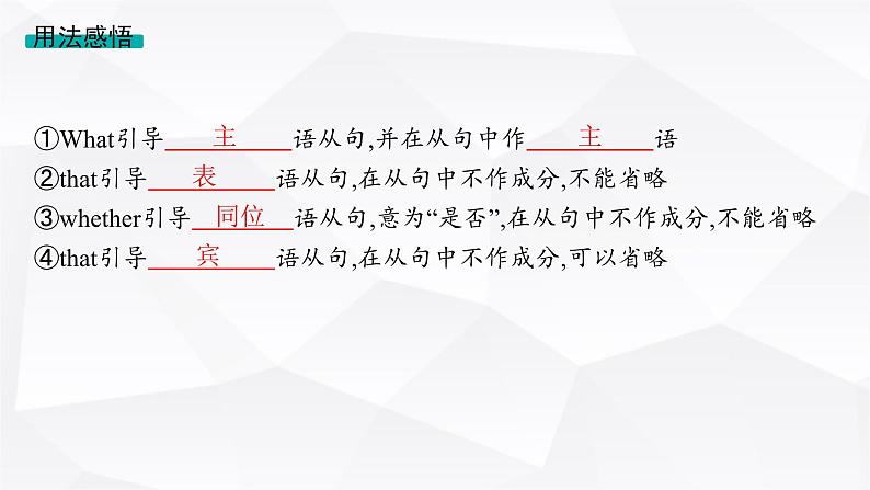 外研版2025届高考英语一轮复习语法突破专题3第4讲名词性从句课件05