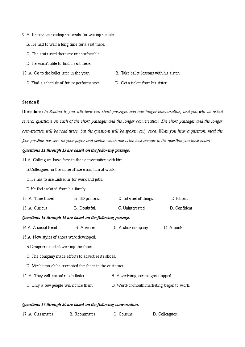 英语 (上海卷01) （含考试版+听力+答案+解析+答题卡）-2024年高考押题预测卷02