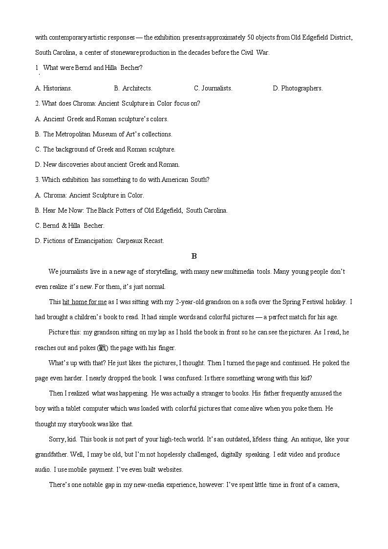 广东省广东省实验中学越秀学校2023-2024学年高二下学期期中考试英语试题（原卷版+解析版）02