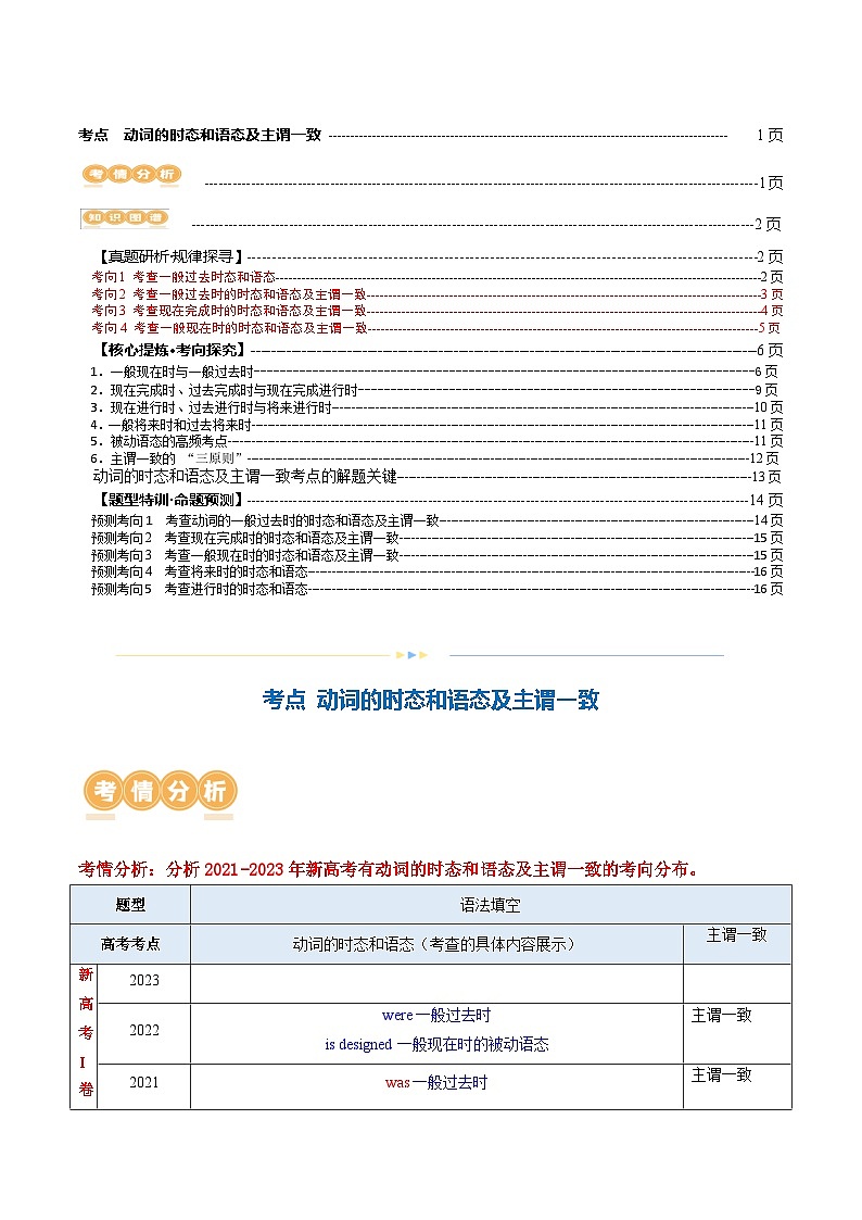 专题08  动词的时态和语态及主谓一致（讲义）（解析版）第2页