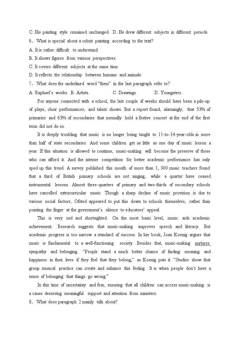 福建省永春第一中学2022-2023学年高二下学期6月月考英语试卷(含答案)03