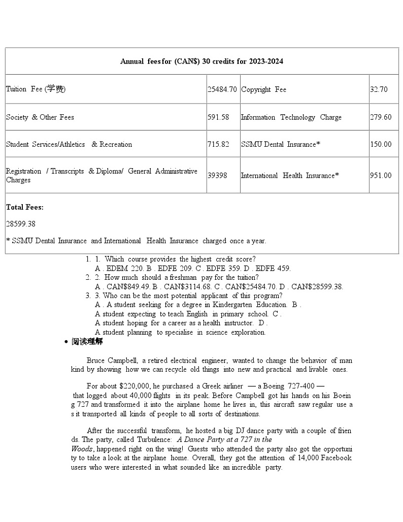 福建省泉州市2024届高中毕业班下学期质量监测（三）英语试卷02