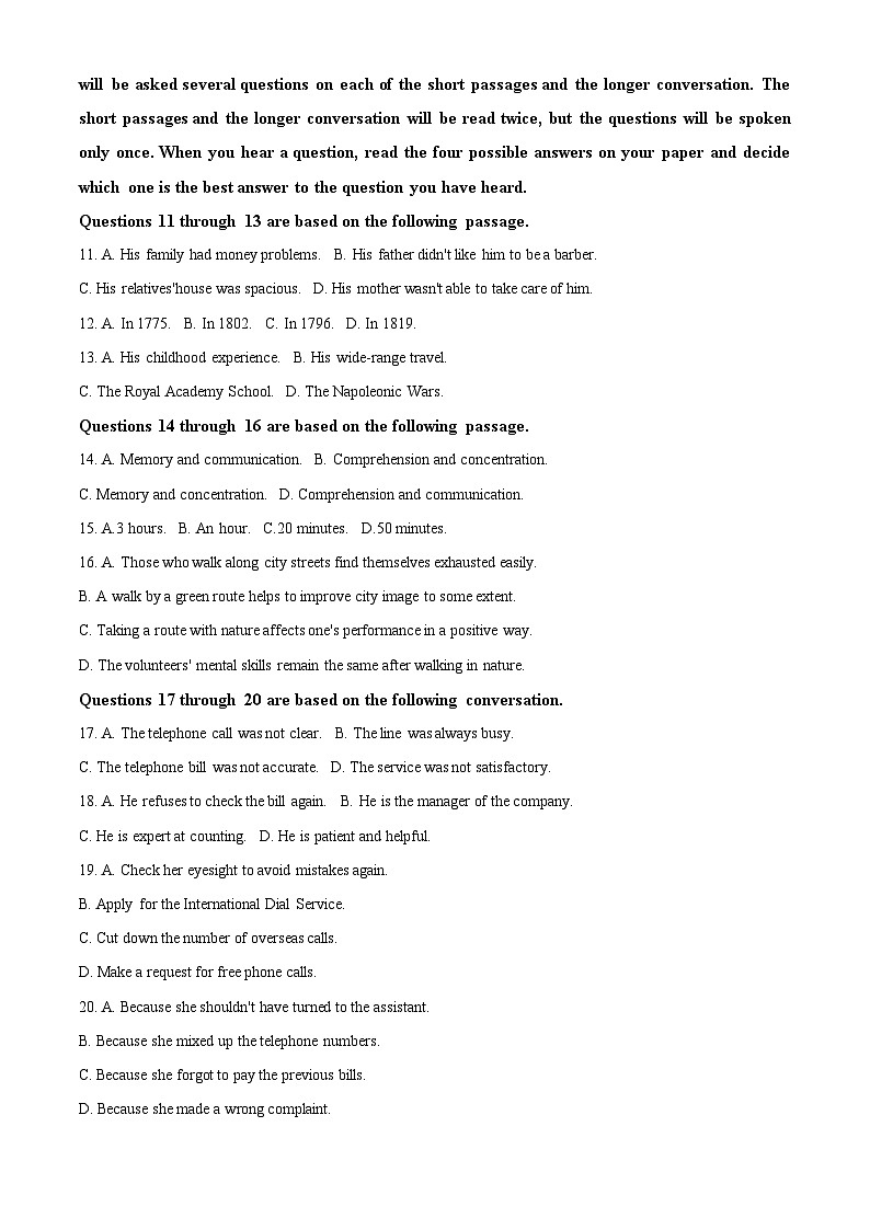 上海市虹口高级中学2023-2024学年高二下学期期中考试英语试题（原卷版+解析版）02