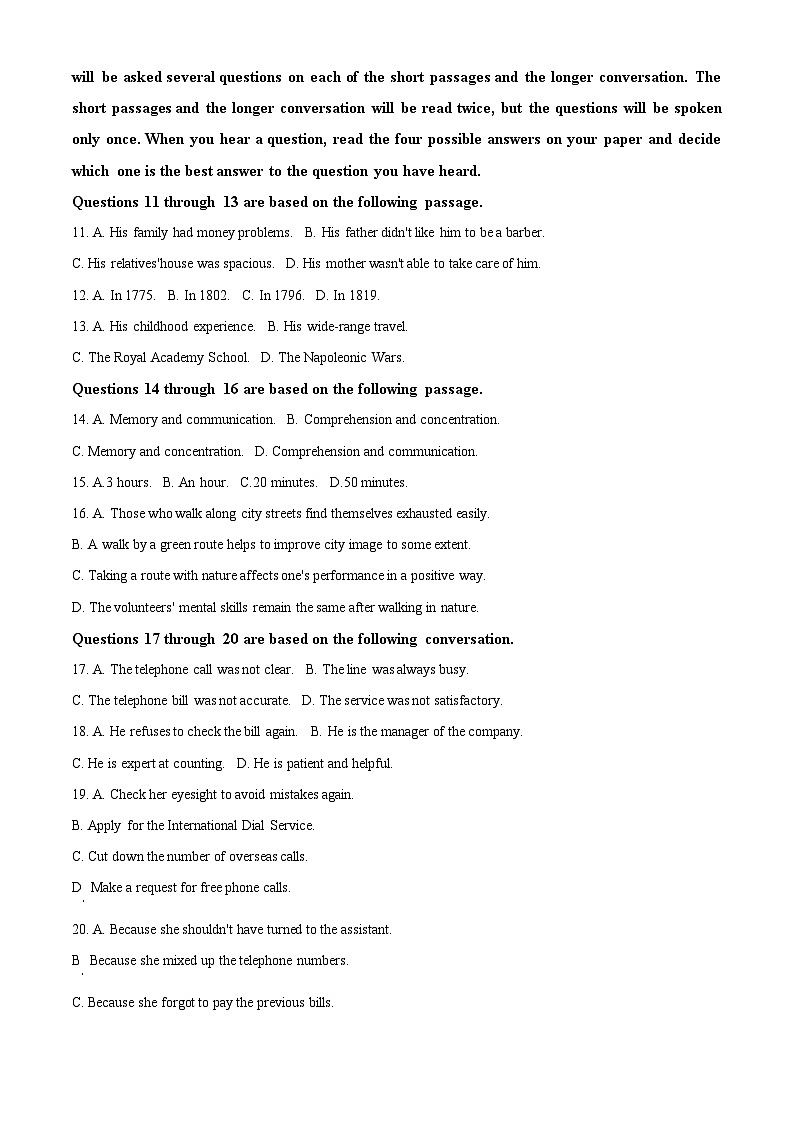 上海市虹口高级中学2023-2024学年高二下学期期中考试英语试题（原卷版+解析版）02