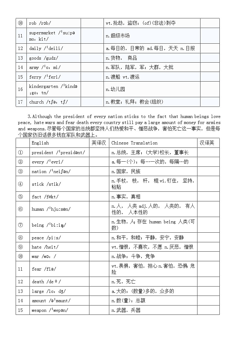 高中英语2024届高考复习背好句练词汇系列0521（共5句）第2页