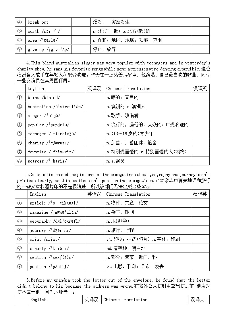 高中英语2024届高考复习背好句练词汇系列0523（共10句）第2页