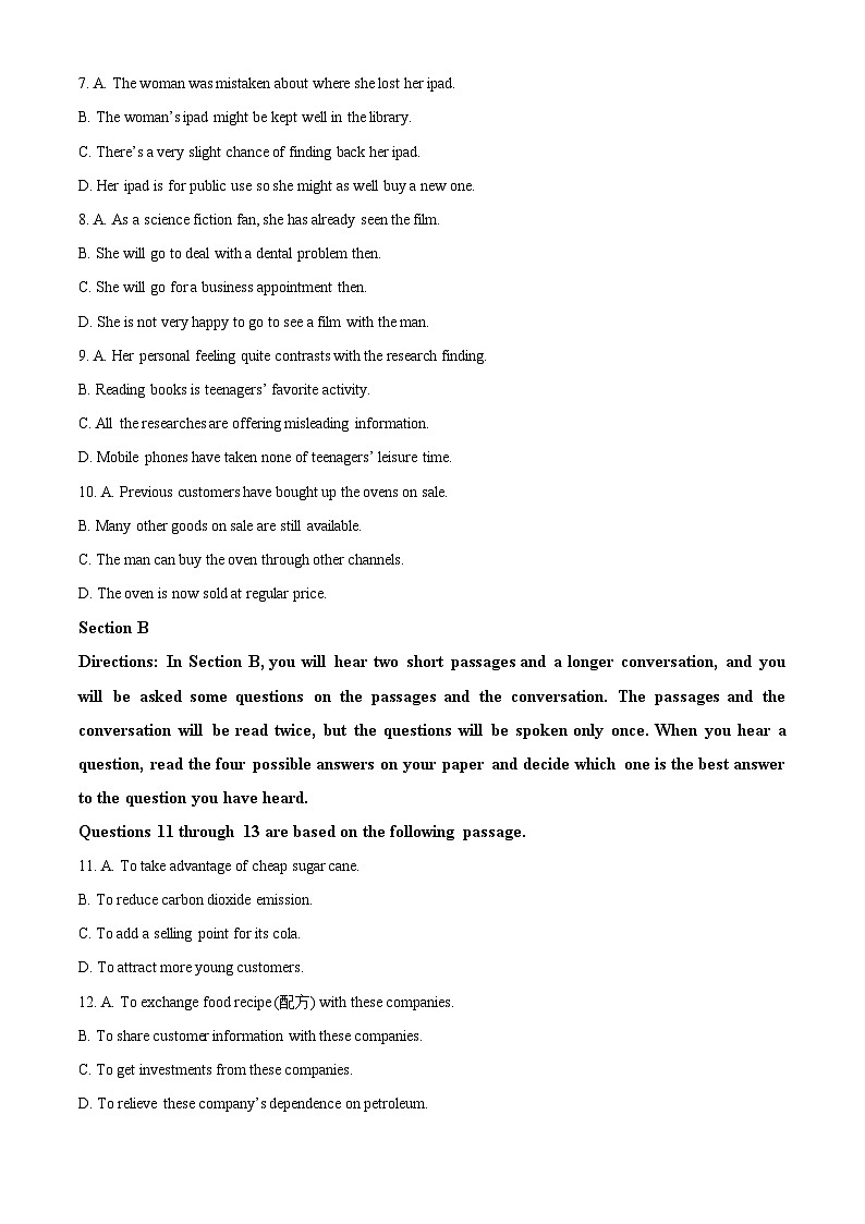 上海市格致中学2023-2024学年 高一下学期5月月考英语试卷02