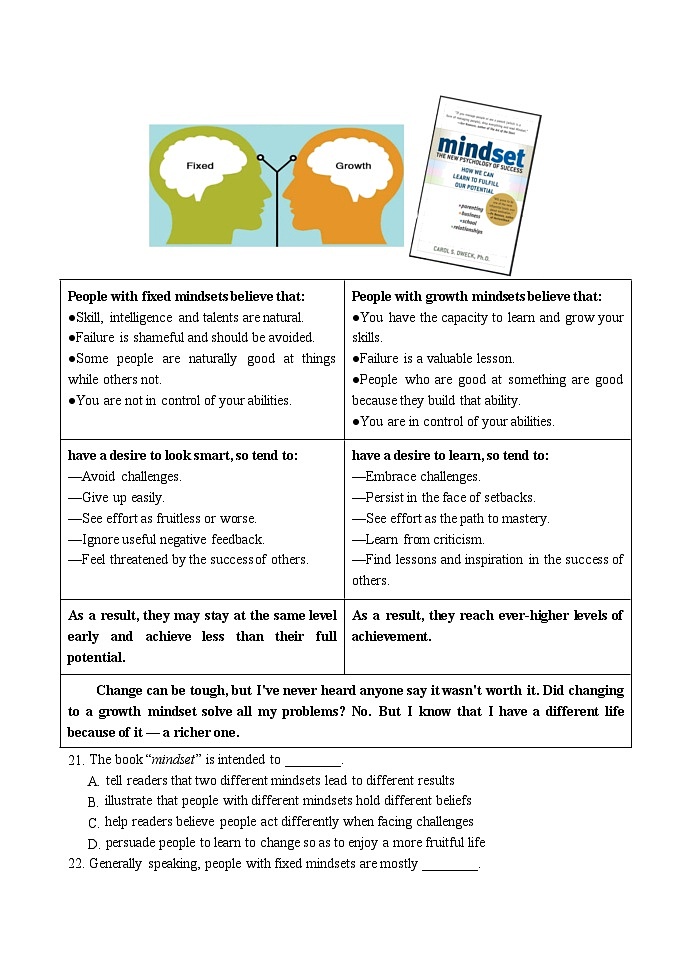 江苏省扬州市广陵区扬州中学2023-2024学年高一下学期5月月考英语试题03