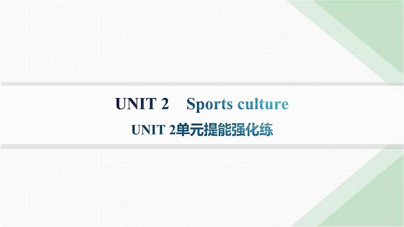 译林版高中英语选择性必修第二册UNIT2单元提能强化练课件01