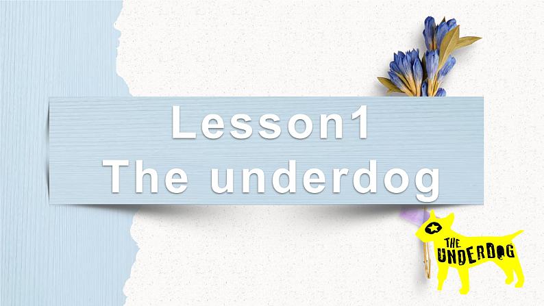 北师大版（2019）高中英语必修第一册Unit 2 Lesson1 The Underdog-课件01