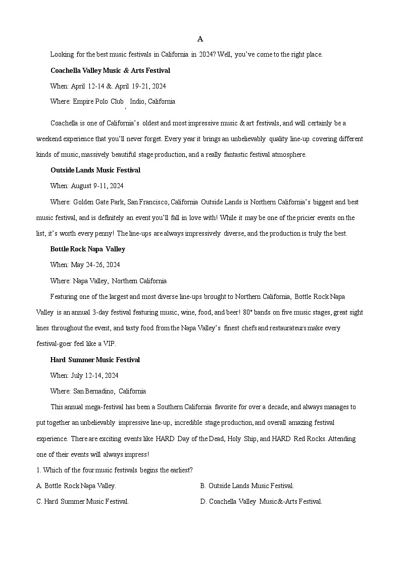 河南省濮阳市新高中创新联盟2023-2024学年高一下学期5月月考英语试题（学生版+教师版）03