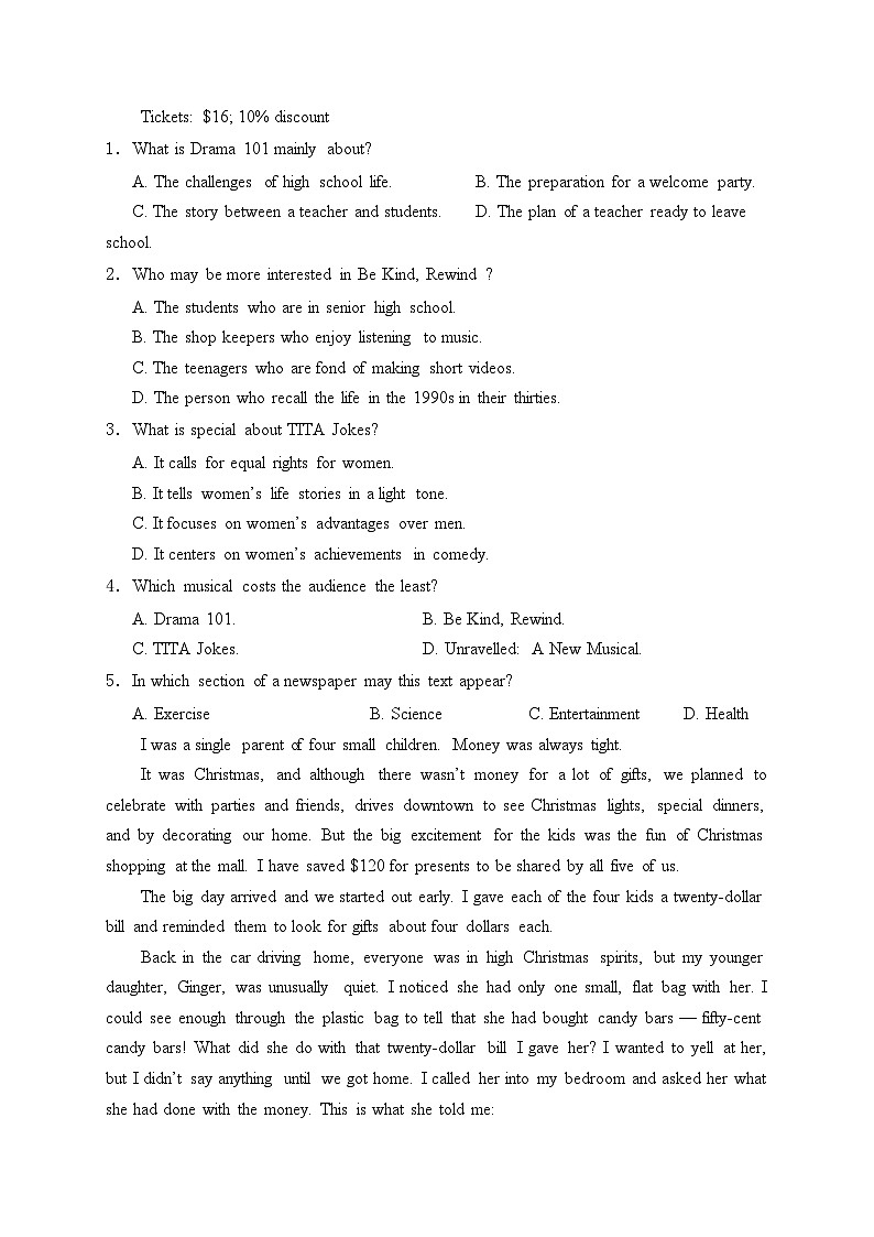 陕西省宝鸡市金台区2022-2023学年高二下学期期末考英语试卷(含答案)02