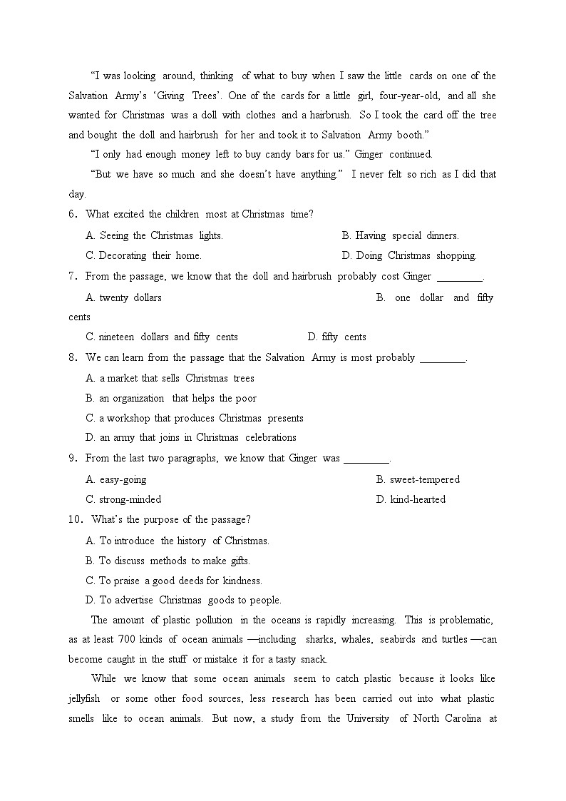 陕西省宝鸡市金台区2022-2023学年高二下学期期末考英语试卷(含答案)03