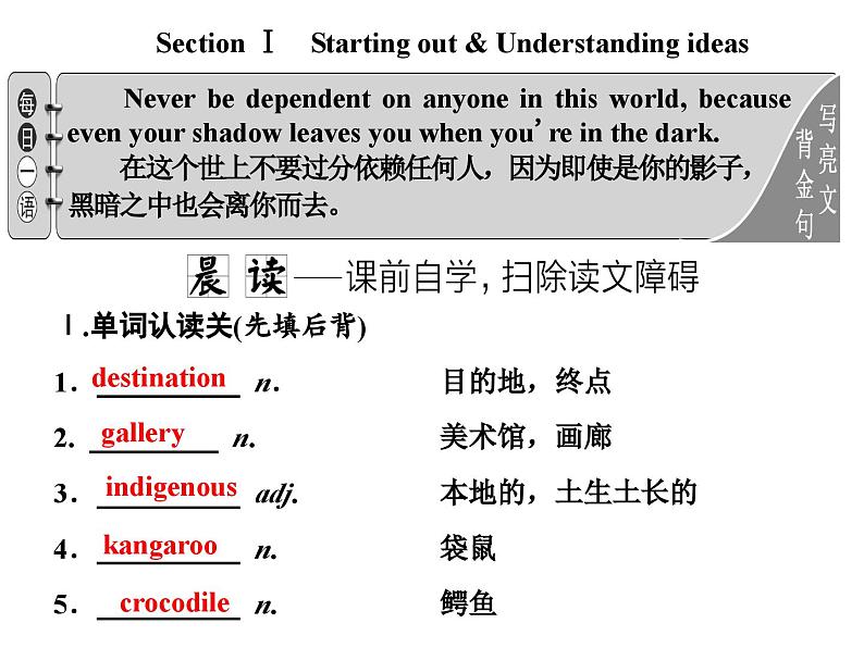 外研版高中英语必修第二册课件：UNIT 5 On the road Section Ⅰ　Starting out & Understanding ideas07