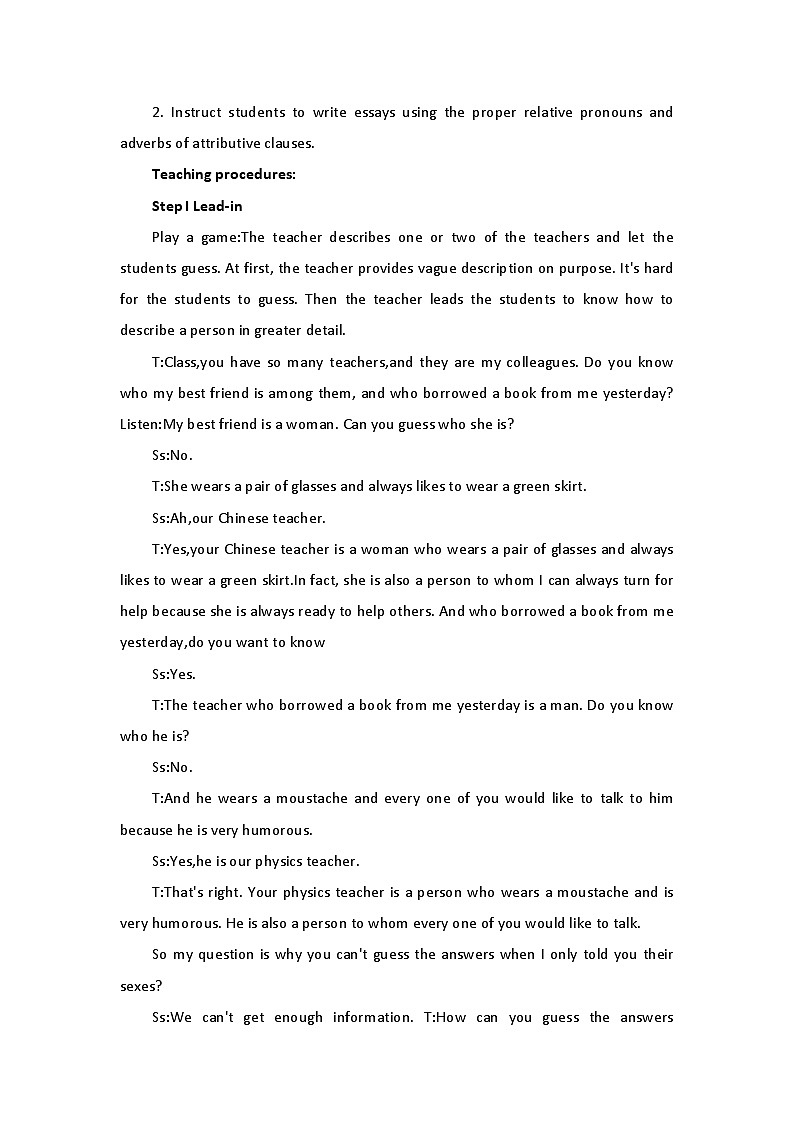 人教版高中英语必修二Unit1Cultural Heritage-Discovering Useful Structures课件+教案02