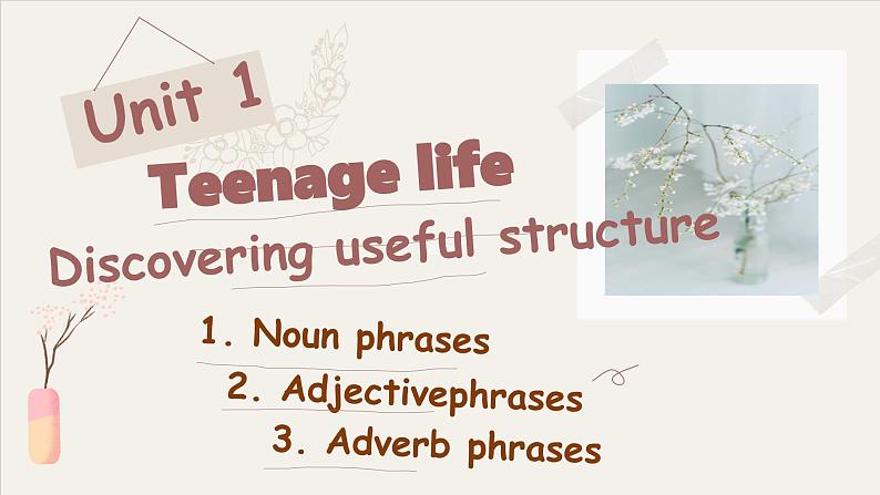 人教版高中英语必修一Unit1 Teenage life 语法课件第1页