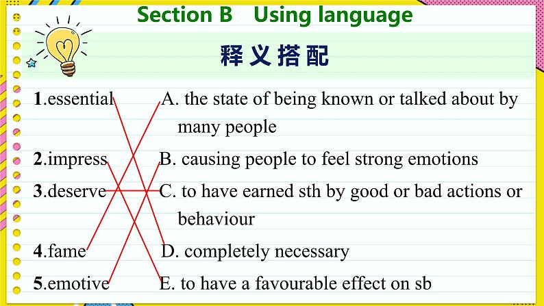 高中英语外研选择性必修第一册 Unit 1  Section B  Using language PPT课件08