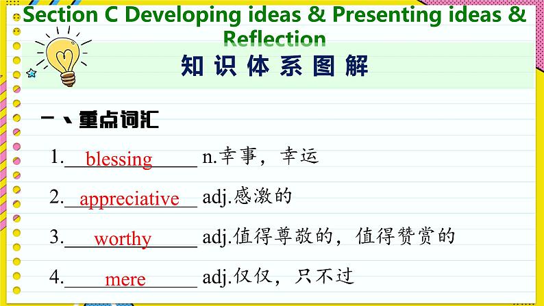 高中英语外研选择性必修第一册 Unit 2  Section C  Developing ideas & Presenting ideas & Reflection  PPT课件04