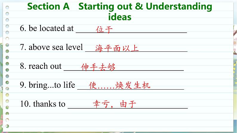 高中英语外研选择性必修第一册 Unit 6  Section A  Starting out & Understanding ideas  PPT课件07