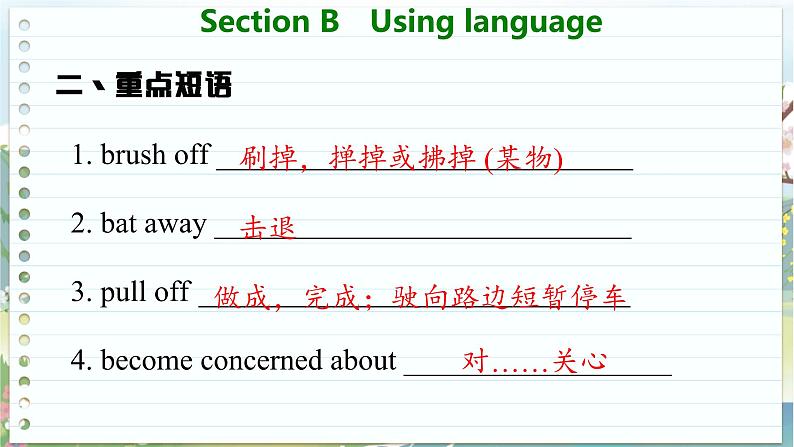 高中英语外研选择性必修第一册 Unit 6  Section B  Using language PPT课件06