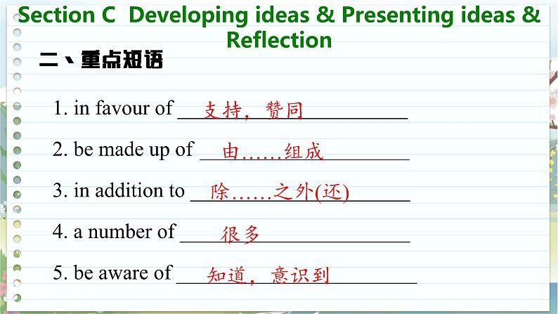 高中英语外研选择性必修第一册 Unit 6  Section C  Developing ideas & Presenting ideas & Reflection  PPT课件06