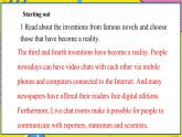高中外研英语必修三册 Unit3 Starting out & Understanding ideas PPT课件