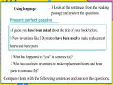 高中外研英语必修三册 Unit3 Using language PPT课件