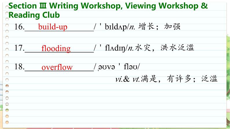 北师大版高中英语必修第三册 Unit 8  Section Ⅲ　Writing Workshop,Viewing Workshop & Reading Club  PPT课件07