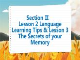北師大版高中英語必修第三冊 Unit 9    Section Ⅱ　Lesson 2 Language Learning Tips & Lesson 3 The Secrets of your Memory  PPT課件