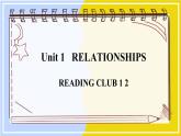 北師大版高中英語選擇性必修第一冊 Unit 1 sectionⅥ  READING CLUB 1 2 PPT課件