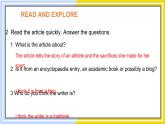 北師大版高中英語(yǔ)選擇性必修第一冊(cè) Unit 2 sectionⅣ  Lesson 3 GETTING TO THE TOP PPT課件