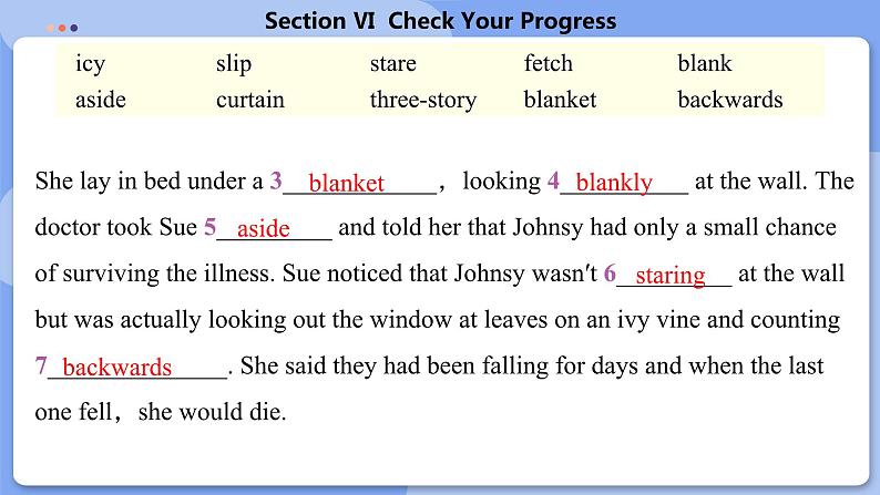高中BSD英语选择性必修第三册 Unit 8 SectionⅥ  Check Your Progress  PPT课件第5页