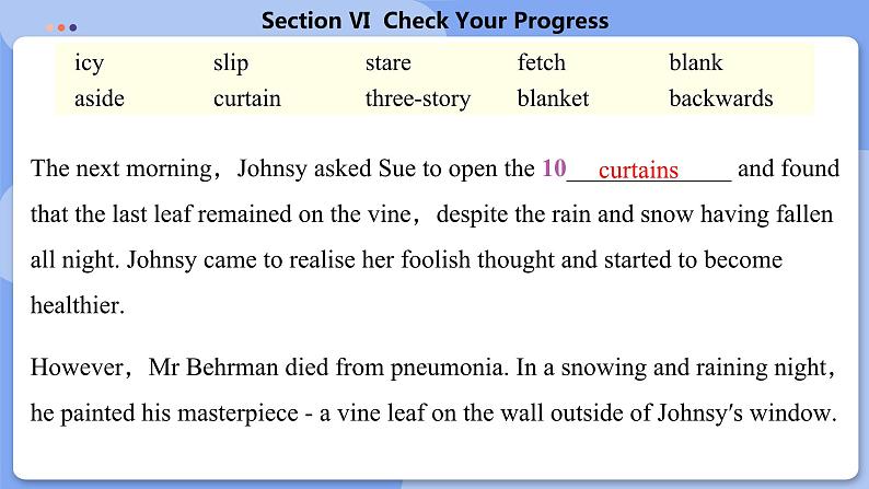 高中BSD英语选择性必修第三册 Unit 8 SectionⅥ  Check Your Progress  PPT课件第7页