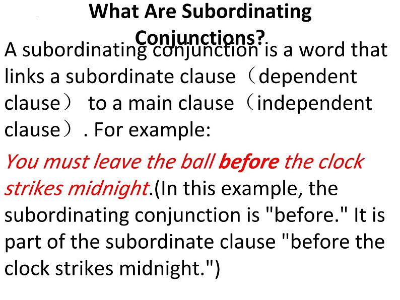 复合句中的从属连词subordinating conjuctions of Complex sentence 课件-2024届高三英语一轮复习第3页