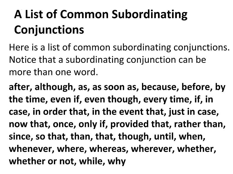 复合句中的从属连词subordinating conjuctions of Complex sentence 课件-2024届高三英语一轮复习第6页